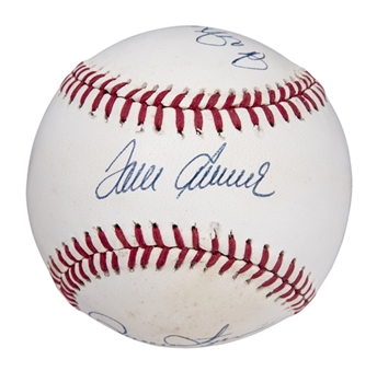 1992 Hall of Fame Induction Class Multi-Signed OAL Brown Baseball - Seaver, Fingers & Newhouser (JSA)